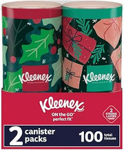 Kleenex Holiday Limited Edition Perfect Fit Canister Facial Tissue - 2pk/50ct