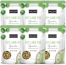 The Safe + Fair Food Company Key Lime Pie Granola - 12oz, 6 Pack | Gluten-free dairy-free and vegan snack, allergen-free, non GMO, no artificial ingredients