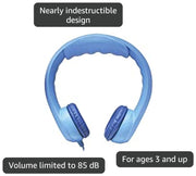 Flex‑Phones Kids Foam Headphones by HamiltonBuhl – 0.1, Plastic, Blue, Model KIDS-BLU