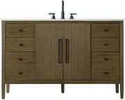 Elegant Kitchen and Bath 54" Single Bathroom Vanity in Hazel Oak