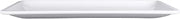 Elite Global Solutions 18" x 9" White Rectangular Heavy-Duty Melamine Plastic Serving Platter