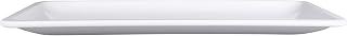 Elite Global Solutions 18" x 9" White Rectangular Heavy-Duty Melamine Plastic Serving Platter