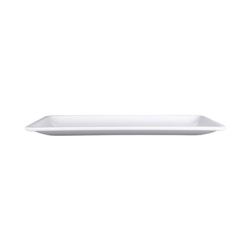 18" x 9" White Rectangular Heavy-Duty Melamine Plastic Serving Platter by Elite Global Solutions – 18" x 9", Melamine, White, Model M189RC-W