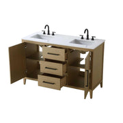 Honey Brown Millie Bathroom Vanity by by Elegant Lighting – Solid wood and MDF, Honey Brown, Model VF29354DMHB