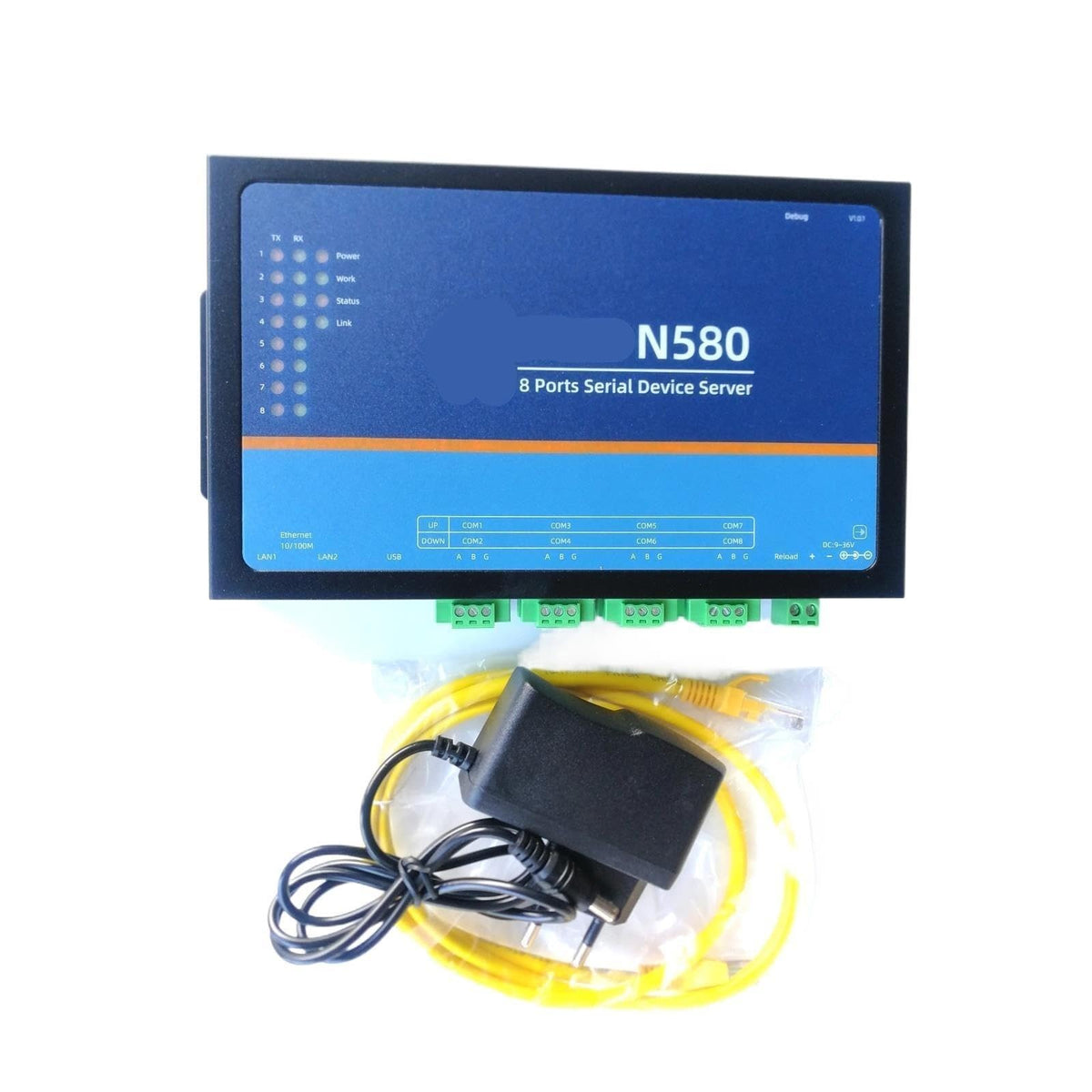 8‑Port RS485 Ethernet Serial Server USR‑N by EJHUMWNZP – One Size, One Color, Model EJHUMWNZP