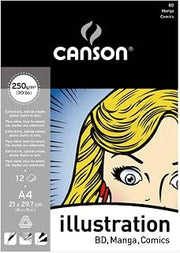 Canson Set of 9 BD BD BD Sheets 250 g Smooth A4 (BD Manga..)