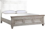 Starlight Canyon Home Solid Wood King Platform Bed with Headboard, Wooden King Bed Frame with Headboard for Bedroom