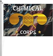 US Chemical Corps Double Sided 3 Ply 2x3 FT Flag Thick Polyester Indoor Outdoor0