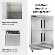 Traulsen (2) Split Solid Doors / Silver / 43.88 cubic_feet Refrigerators