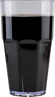 G.E.T. 9932-1-CL Heavy-Duty Shatterproof Faceted Plastic Tumbler, 32 Ounce, Clear (Set of 12)
