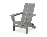 Modern Folding Adirondack Chair by Polywood – 30 inches (W) x 32.25 inches (L) x 37 inches (H), High Density Polyethylene (HDPE), Slate Grey, Model MNA110GY