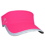Womens Lightweight Performance Running Reflective Visor by Headsweats – One Size, Polyester, Neon Pink, Model 7703 890R