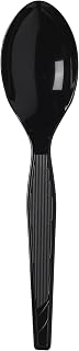 Dixie Individually Wrapped 5.6" Medium-Weight Polystyrene Plastic Teaspoon by GP PRO (Georgia-Pacific), Black, TM5W540, 540 Count (90 Spoons Per Box, 6 Boxes Per Case)