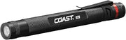 Coast G20 Inspection Beam LED Penlight with Adjustable Pocket Clip and Consistent Edge-to-Edge Brightness, Black, Pack of 6