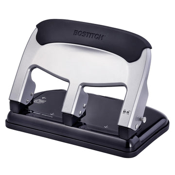 Office EZ Squeeze Heavy Duty 3-Hole Punch for Home Office & School by Bostitch – Original version(Pack of 1), Metal, Silver, Model HP40