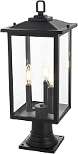 Carlisle Three Light Outdoor Post Mount Black