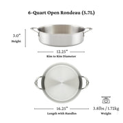 Thomas Keller Insignia by - Stainless Steel 6 Quart Rondeau by Hestan – 6 Quarts, Stainless Steel, Model 31025