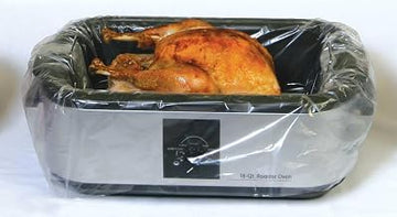 18 Qt. Black Rectangular Metal Roaster Liner - Case of 18