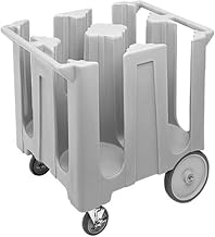 Cambro Black Fixed 4-Column Dish Caddy, Max Plate Size 8-1/4"