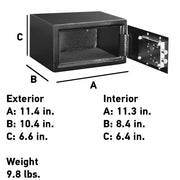 SentrySafe 0.35 Cubic Feet / Classical key type / Black Cabinet Safes