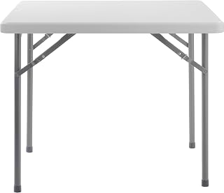 National Public Seating NPS BT Series 36" Square Top Heavy Duty Plastic Folding Table, Speckled Grey (BT3636)