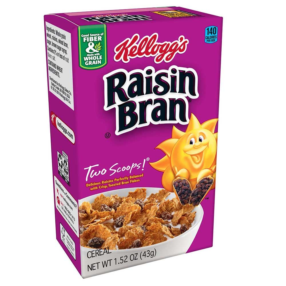 Raisins Bran 72 Case 1.52 Ounce by Kellogg's Special K – 1.52 oz", Pack of 72
