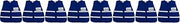 MCR Safety Blue Adult Unisex Vest,Medium,Polyester/Cotton Blend,V-Neck,Regular Fit,Utility Pocket,1" White Reflective Stripe