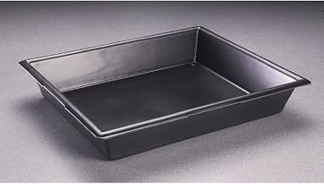 HUBERT Black Produce Trays with Bottom Drainage - 12"L x 10"W x 2"H