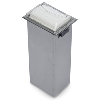 In-Counter Napkin Dispensers by San Jamar – Stainless Steel, Clear, Model H2001CLSS