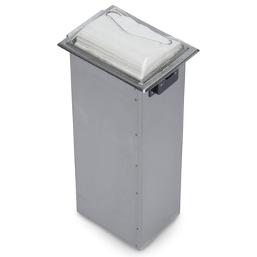 In-Counter Napkin Dispensers by San Jamar – Stainless Steel, Clear, Model H2001CLSS