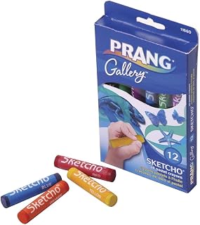 Prang Sketcho Oil Crayons, Round Sticks, 2.5 x 0.5 Inches, 12-Color Set (11660)