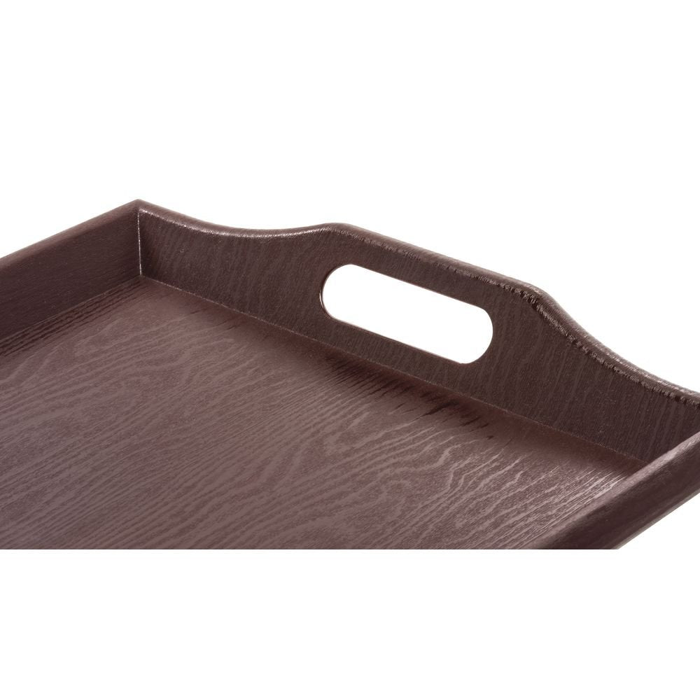 G.E.T. Mahogany SAN Plastic Serving Tray with Handles - 18" L x 14" W by G E T ENTERPRISES LLC – Plastic, Mahogany, Model RST-1815-M