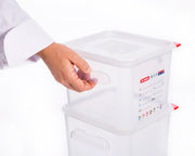 SQUARE CONTAINER W/LID POLYPROPYLENE 6.3 qt CLEAR by Araven – Small, 6.0 quarts, Model 11853