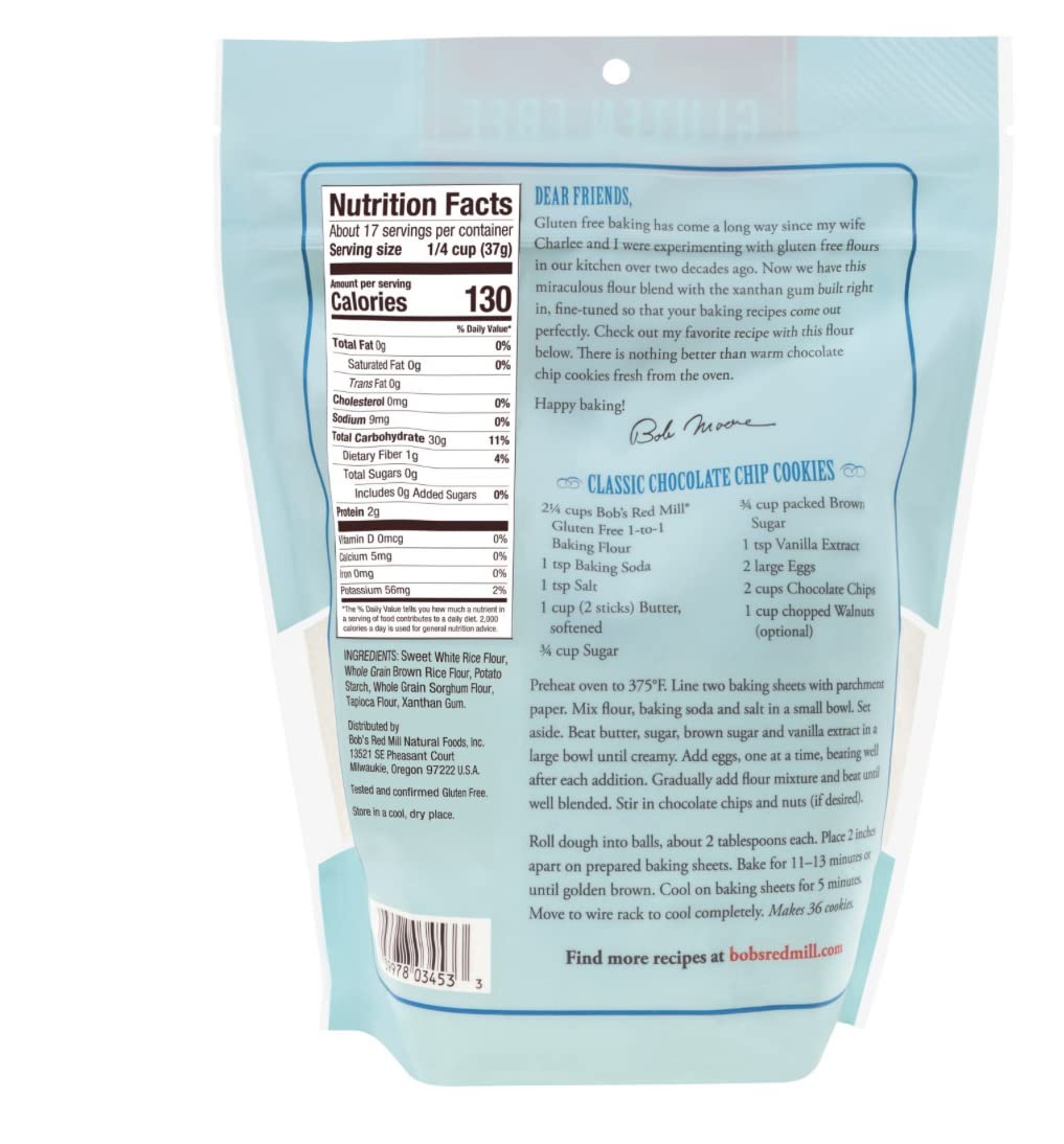 GF 1 to 1 baking flour 96oz by Bob's Red Mill – 96 Fl Oz