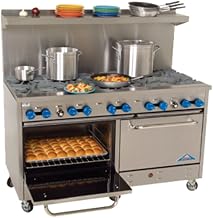 F3226-24-2RB Gas 60" Range w/ Griddle & Char Broiler