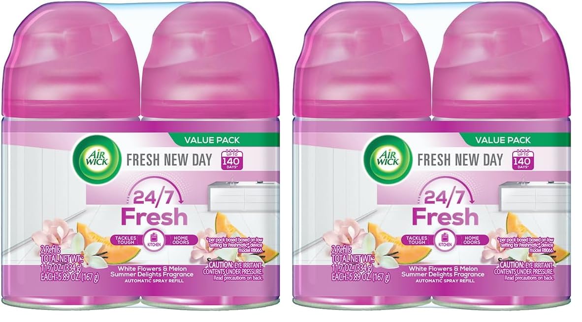 Air Wick אדום, לבן / Summer Delights(Pack of 2) / 1 Count (Pack of 4) Spray