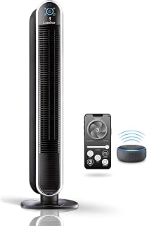 Lasko Aria™ T40733 40" 5-Speed WiFi Smart Tower Fan with Dark Mode: black