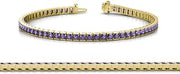 Iolite 2mm Channel Set Tennis Bracelet 2.43 ctw 14K Yellow Gold