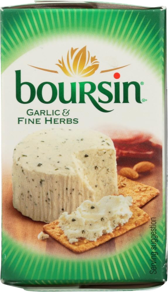 Garlic & Herb Creamy Cheese by Boursin – 5.2 Ounce (Pack of 12), No Color, Pack of 12, Model Cheese, Creamy, Boursin Garlic Herbs :
