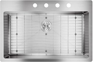 Elkay ECTSRS33229TBG4 Crosstown Single Bowl Dual Mount Stainless Steel Sink Kit