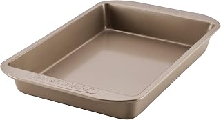 Farberware Nonstick Rectangular Cake Pan, 9x13 Baking Pan, Mocha