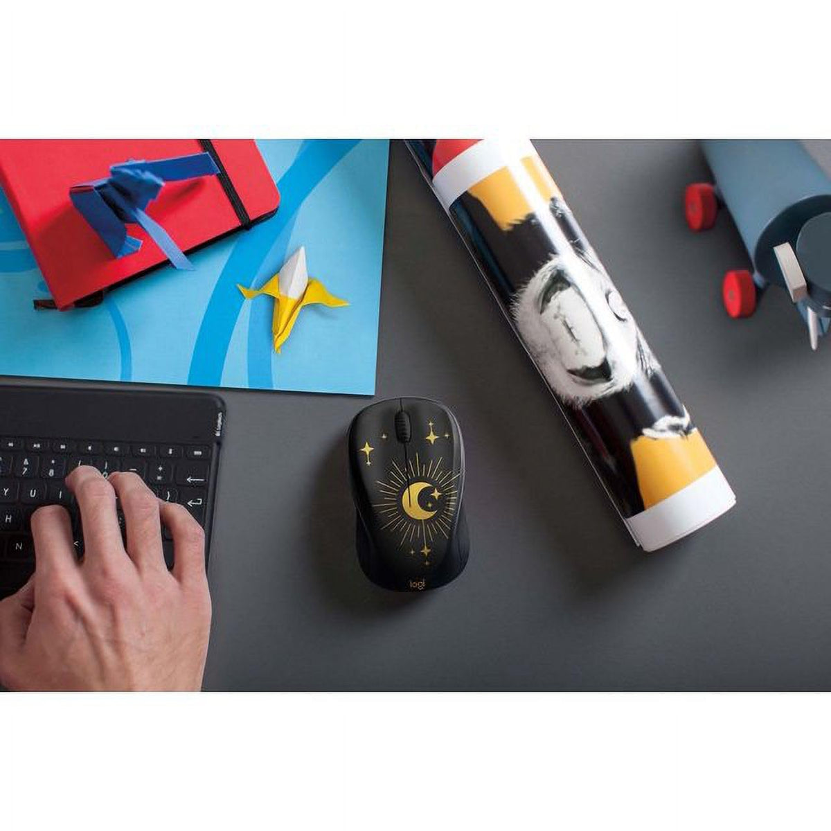Compact Wireless Mouse by Logitech – Plastic With Rubber Grips, black, Model 910-006606-Cr