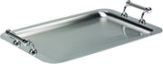 Service Ideas Tray with Handles, 20" x 12.5", Stainless Steel | TRRTH2012BS in Brushed