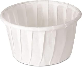 Dart Treated Paper Souffle Portion Cups, 1 1/4 Oz, White, 250/Bag