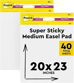Post-it Super Sticky Easel Pad, 25 x 23 in, White, 2 Pads