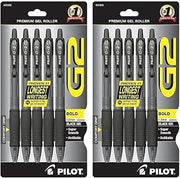 PILOT G2 Premium Rolling Ball Gel Pens, 1.0 mm, Black Ink, 10-Pack