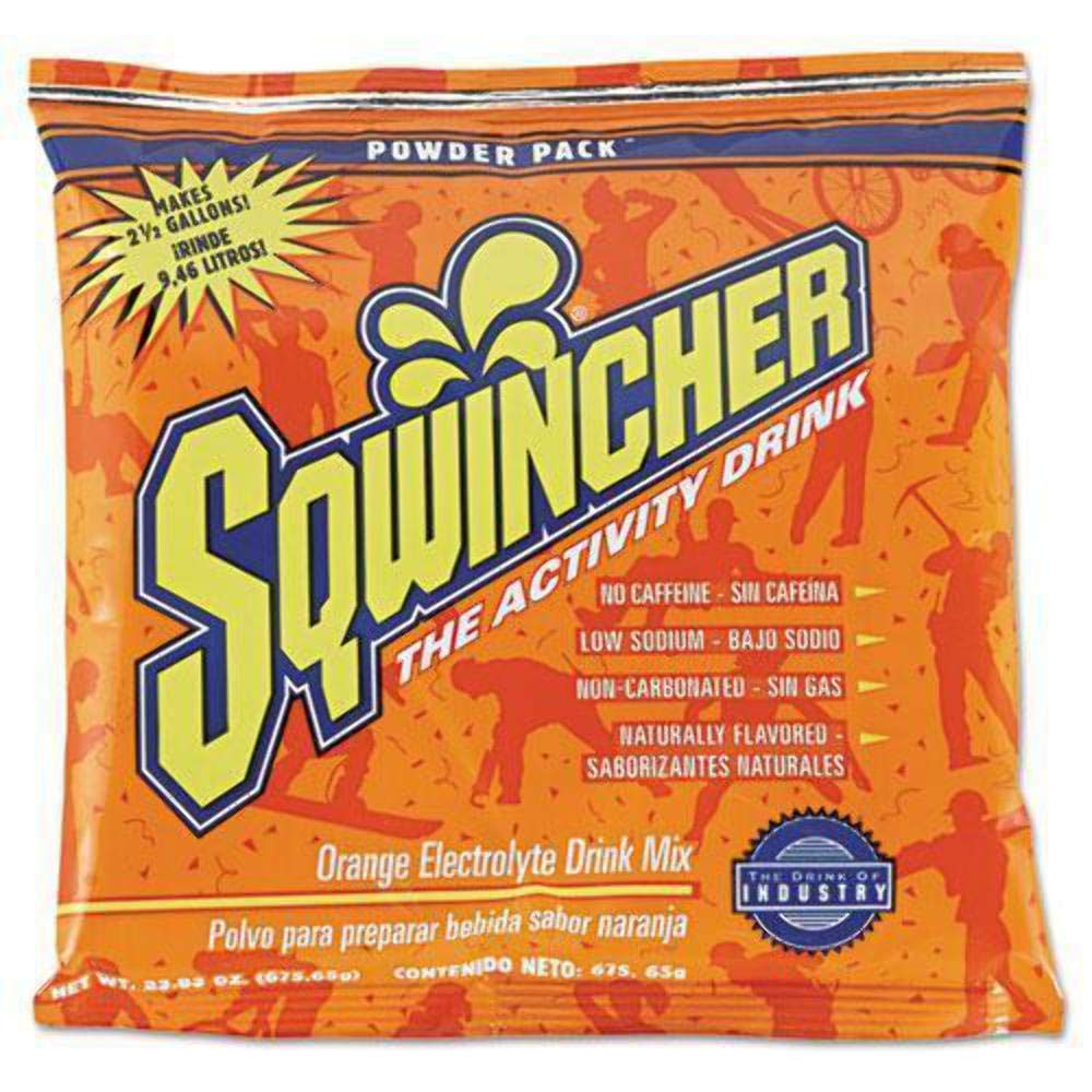 Electrolyte Powder by Sqwincher – 0.74 Ounce (Pack of 32), Orange, Model 016041-OR