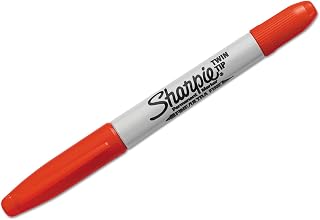 Sharpie Super Twin-Tip Permanent Marker, Fine/Chisel Tip, Red