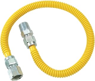 Plumb Shop Brasscraft CSSD54-36P 36-Inch Stainless Steel Gas Heater Connector