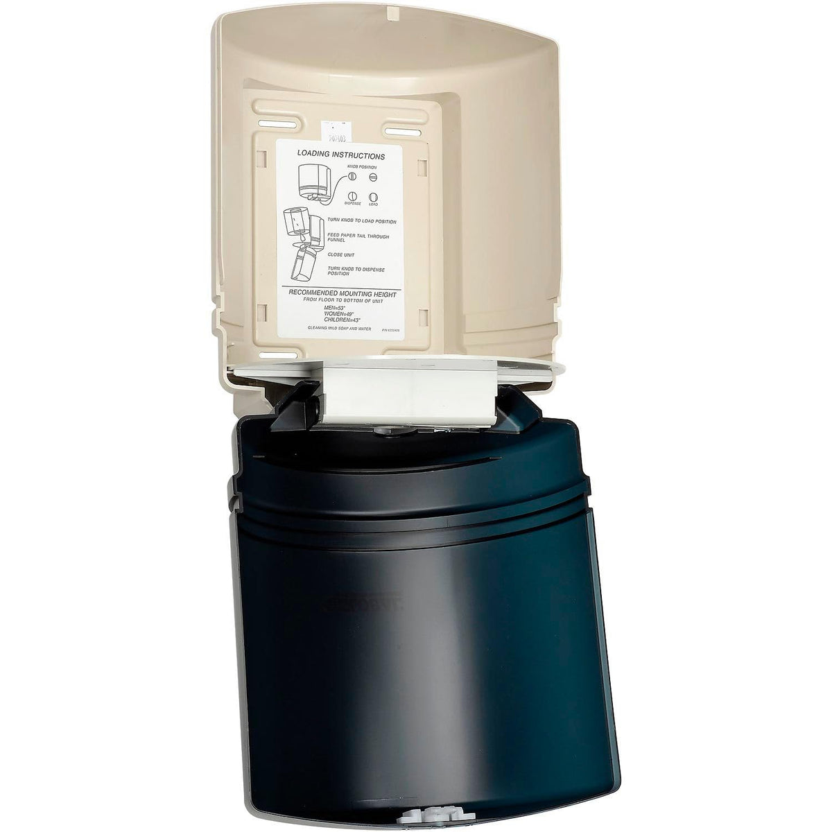 Plastic Center Pull Paper Towel Dispenser by Global Industrial – Plastic, Smoke Gray/Beige, Model TD025502-016